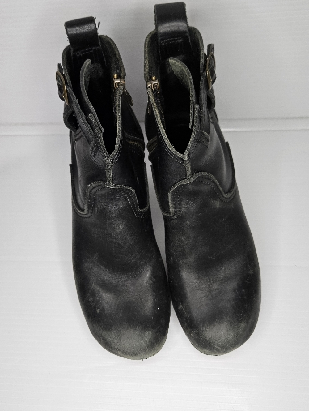 No. 6 Clog Boots Size 38 Leather Platform Ankle Boot Classic Minimalist - Picture 9 of 13